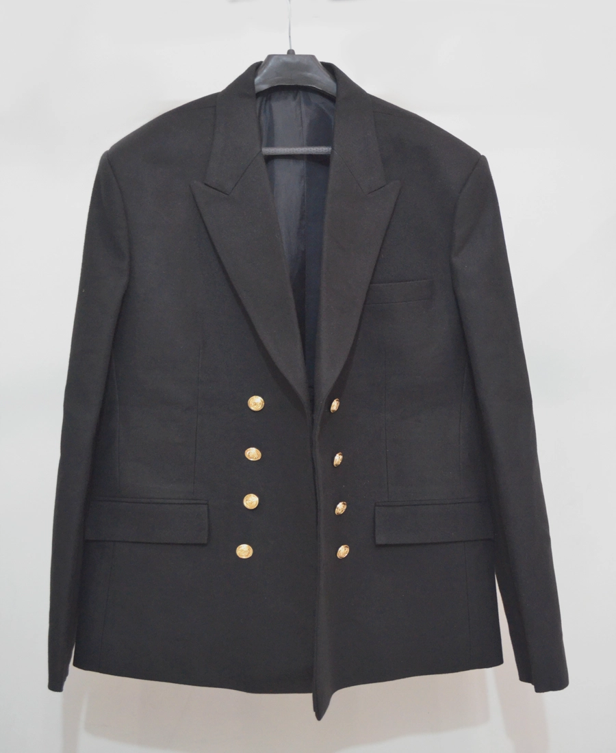 Barathea All Wool 8 Button Reefer Jacket 3 Barathea All Wool 8 Button Reefer Jacket Shoot Front - Trendy Leather Jackets