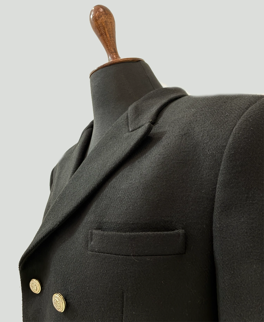 British Royal Navy Vice Admiral No.1 Reefer Jacket 5 British Royal Navy Vice Admiral No.1 Reefer Jacket Shoot Img Front Close Up - Trendy Leather Jackets