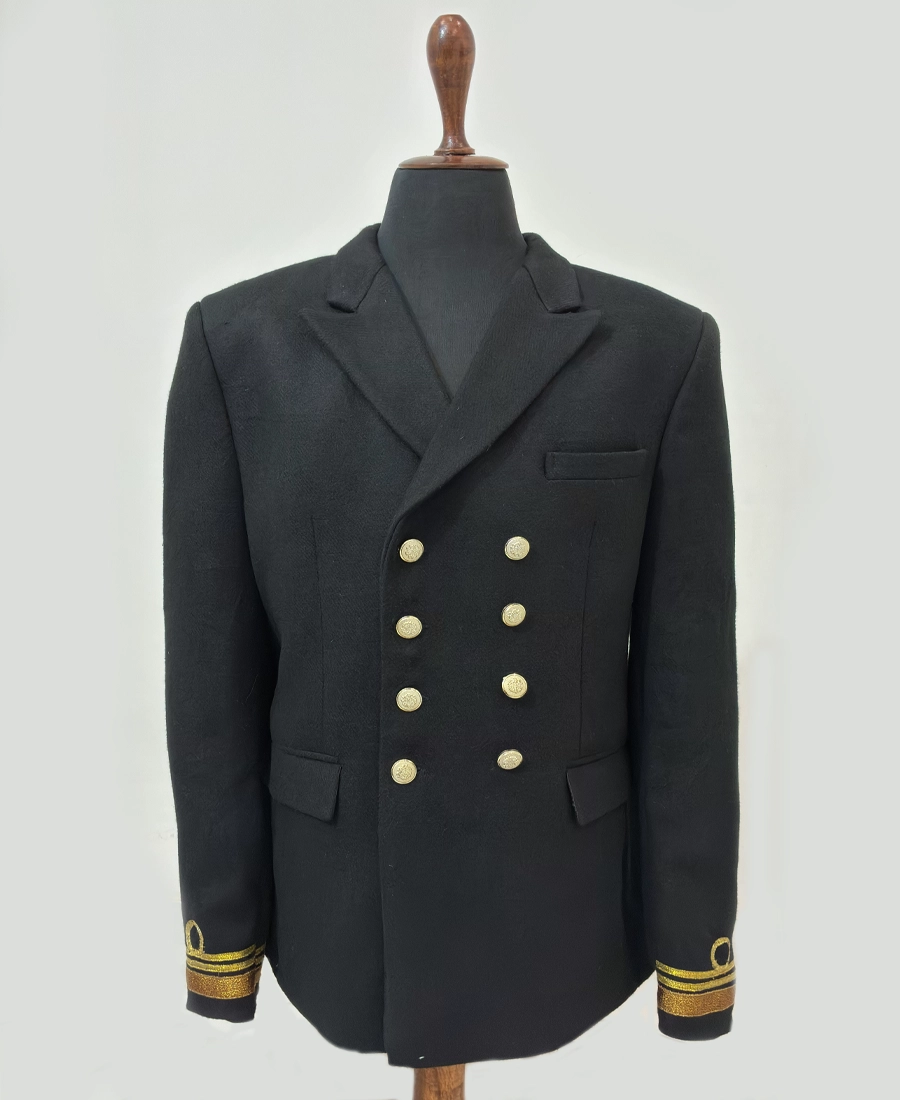 British Royal Navy Vice Admiral No.1 Reefer Jacket 4 British Royal Navy Vice Admiral No.1 Reefer Jacket Shoot Img Front - Trendy Leather Jackets
