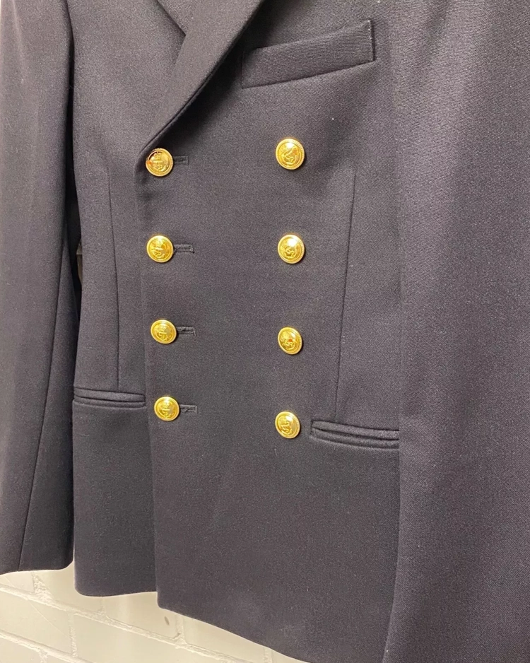 British Royal Navy Officers Reefer Dress Jacket 3 British Royal Navy Officers Reefer Dress Jacket Button