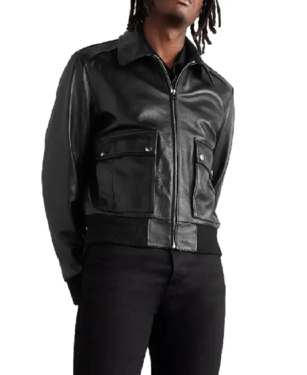 Shop The Men'S Blouson Black Leather Jacket