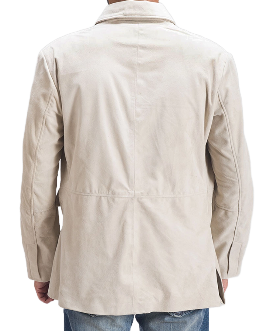 Men’s Off White Suede Blazer 2 Men’s Off White Suede Blazer Back
