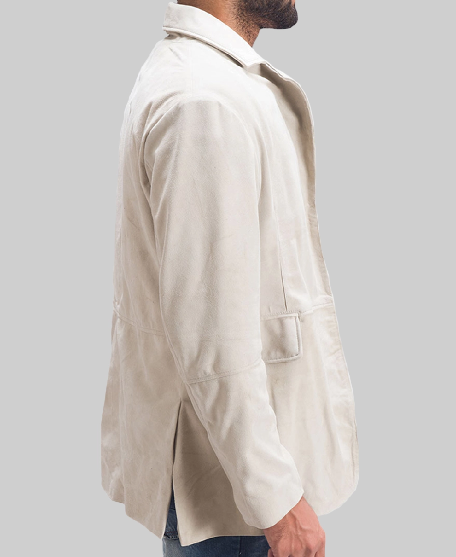 Men’s Off White Suede Blazer 4 Men’s Off White Suede Blazer Side