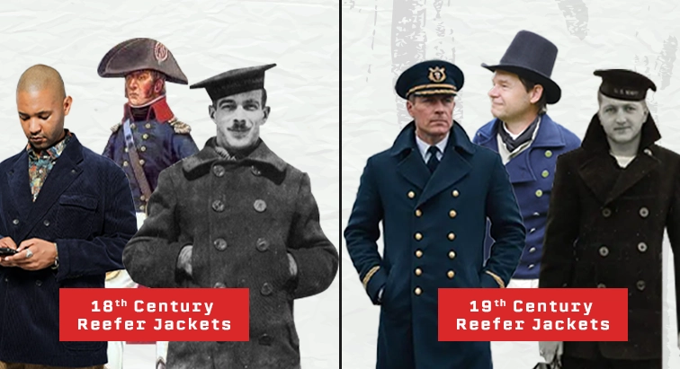 What Is A Reefer Jacket? Why This Classic Should Be In Your Closet 3 An Image Comparing 18Th &Amp; 19Th Century Reefer Jackets