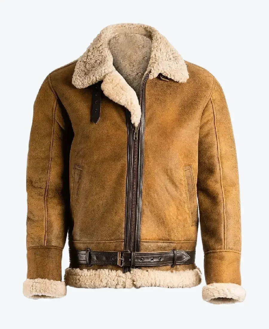 Brad Men’s Brown B-3 Aviator Bomber Leather Jacket brad men’s brown b-3 aviator bomber leather jacket rare jacket