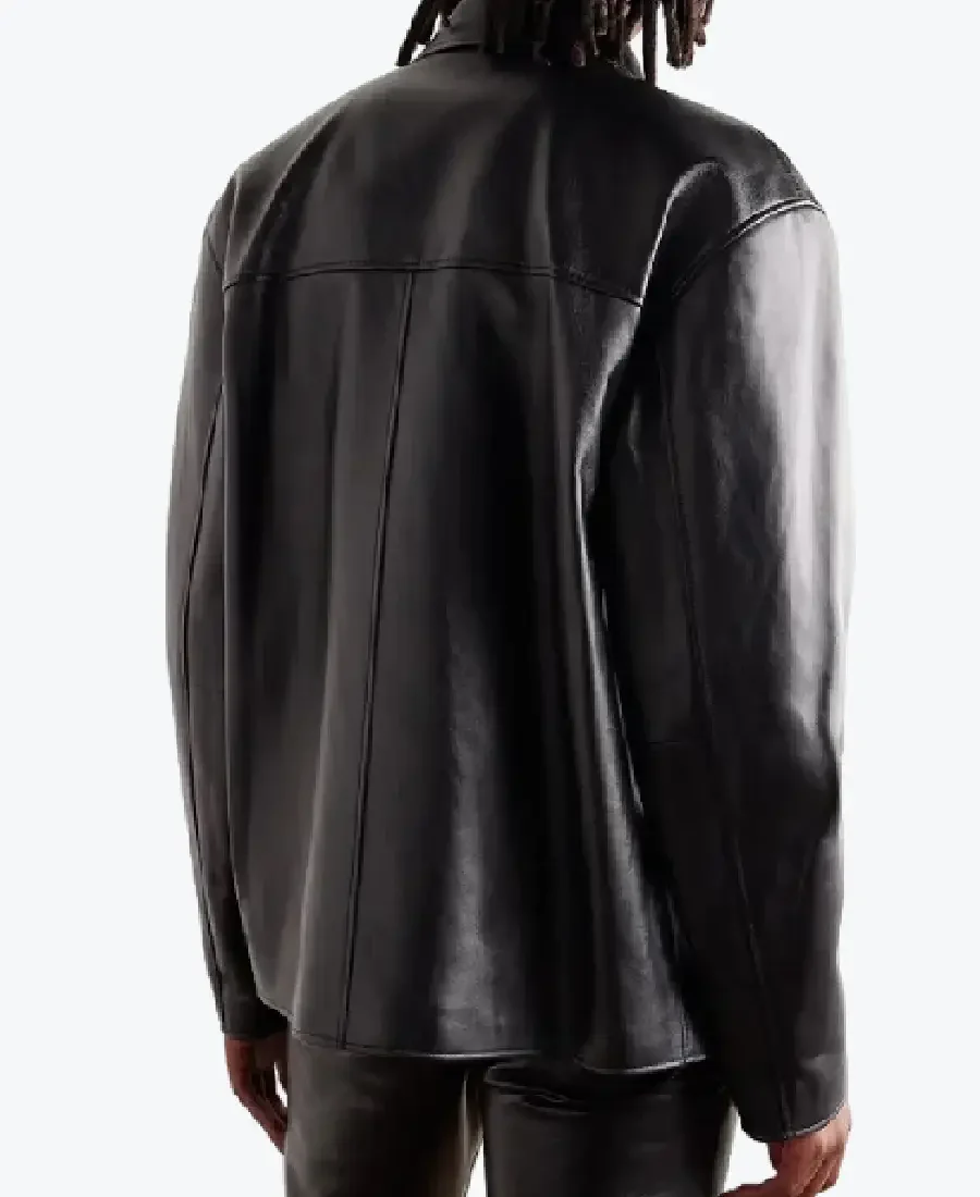 Shop The Men's PLain Black Leather Jacket - Rare Jackets