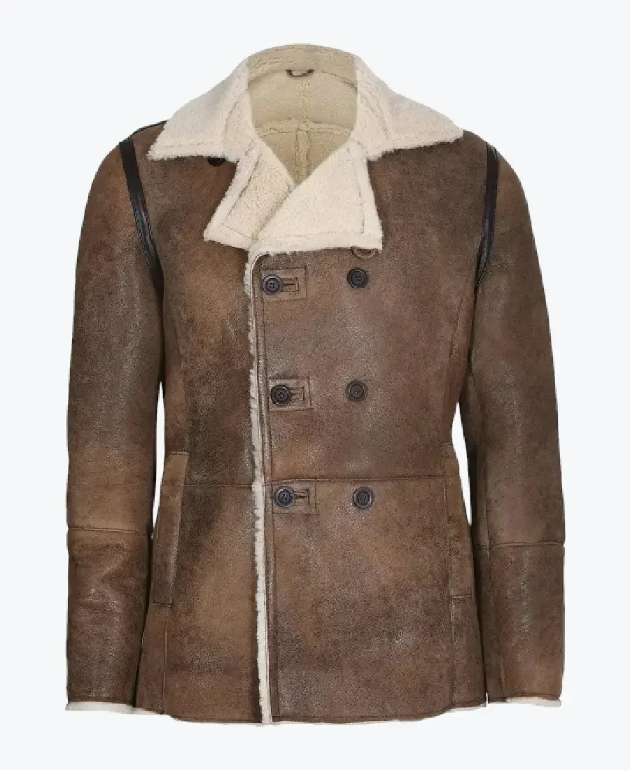 Faith Men’s Brown Distressed Aviator Leather Jacket faith men’s brown distressed aviator leather jacket rare jacket