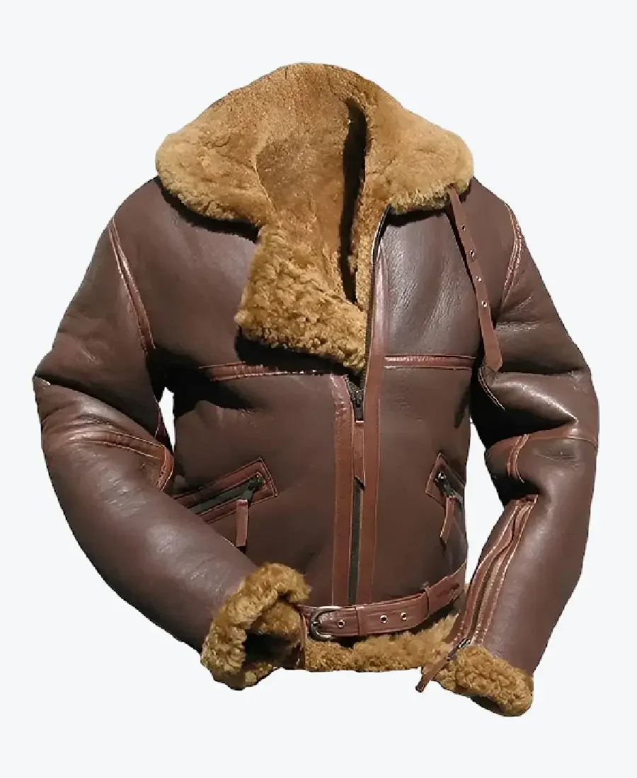 James Men’s Brown B-3 Bomber Leather Jacket james men’s brown b-3 bomber leather jacket rare jacket