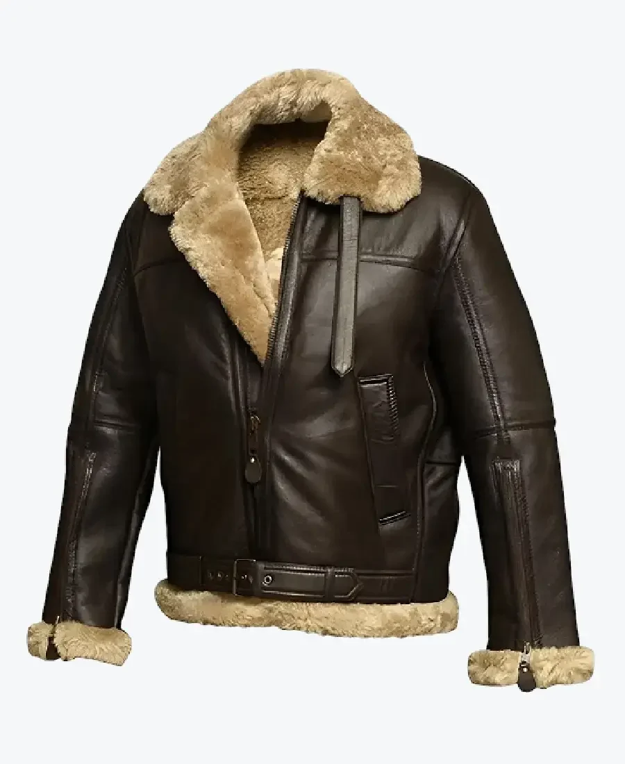 Jones Men’s Brown B-3 Bomber Leather Jacket Collar jones men’s brown b-3 bomber leather jacket collar rare jacket