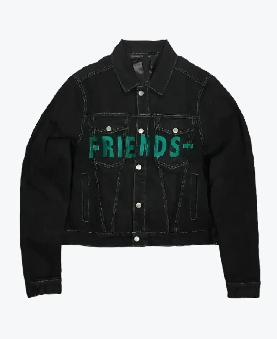 Men'S Friend Black Denim Jacket men's friend black denim jacket