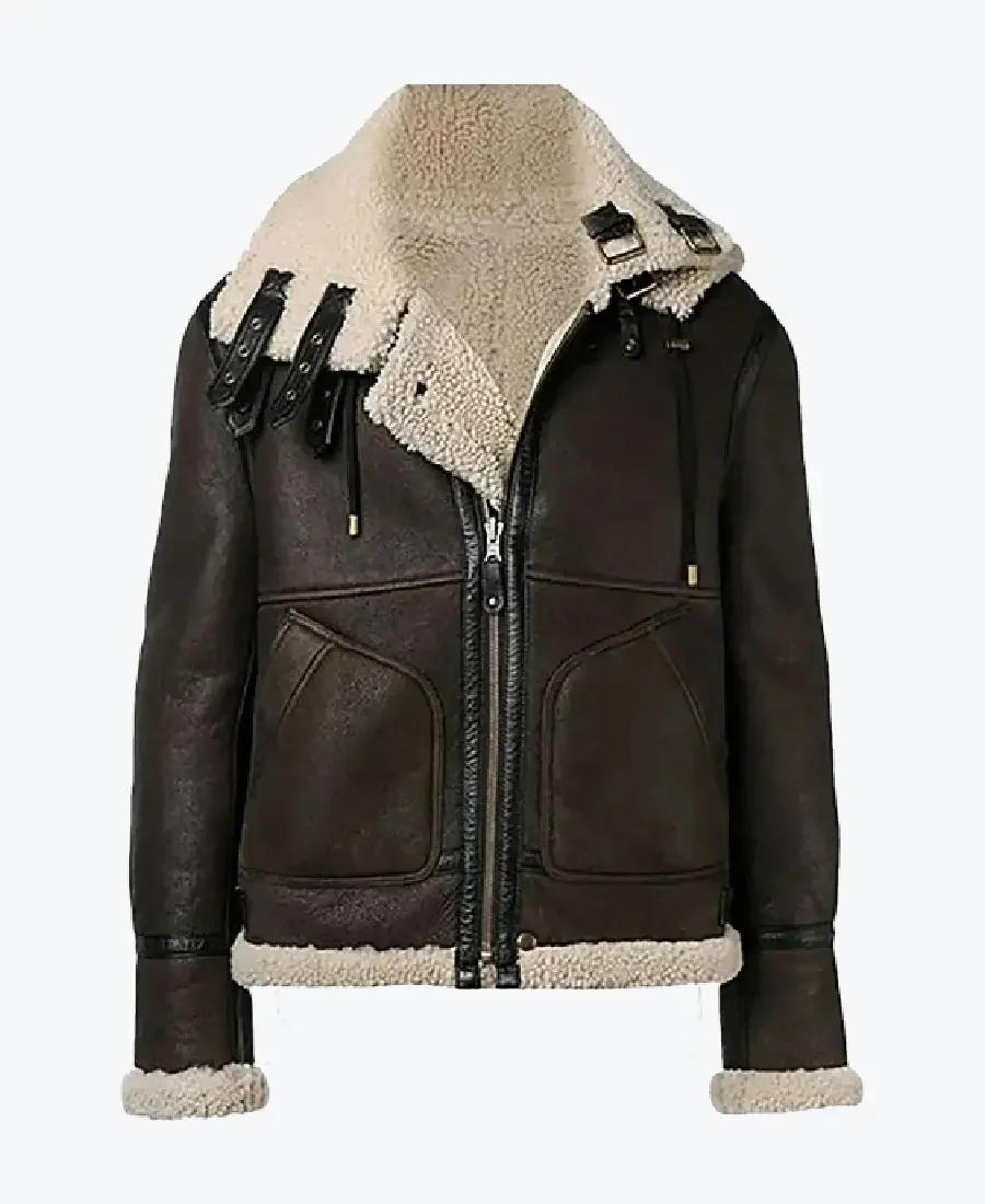Men’s Vintage Brown B-6 Bomber Leather Jacket Fronts men’s vintage brown b-6 bomber leather jacket fronts