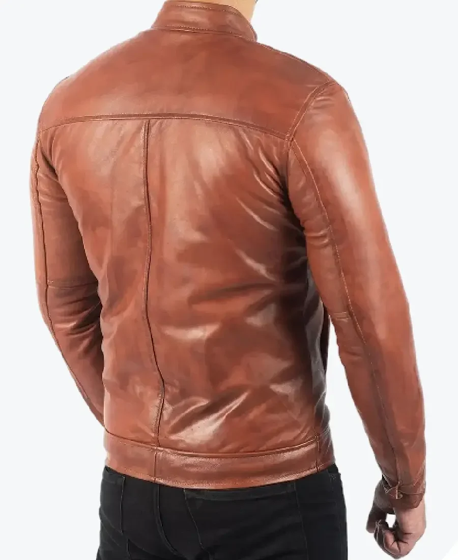 Shop The Andrew Men’s Vintage Brown Leather Jacket