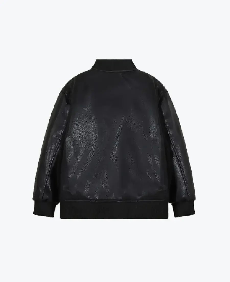 Shop The Bomber Black Faux Leather Jackets