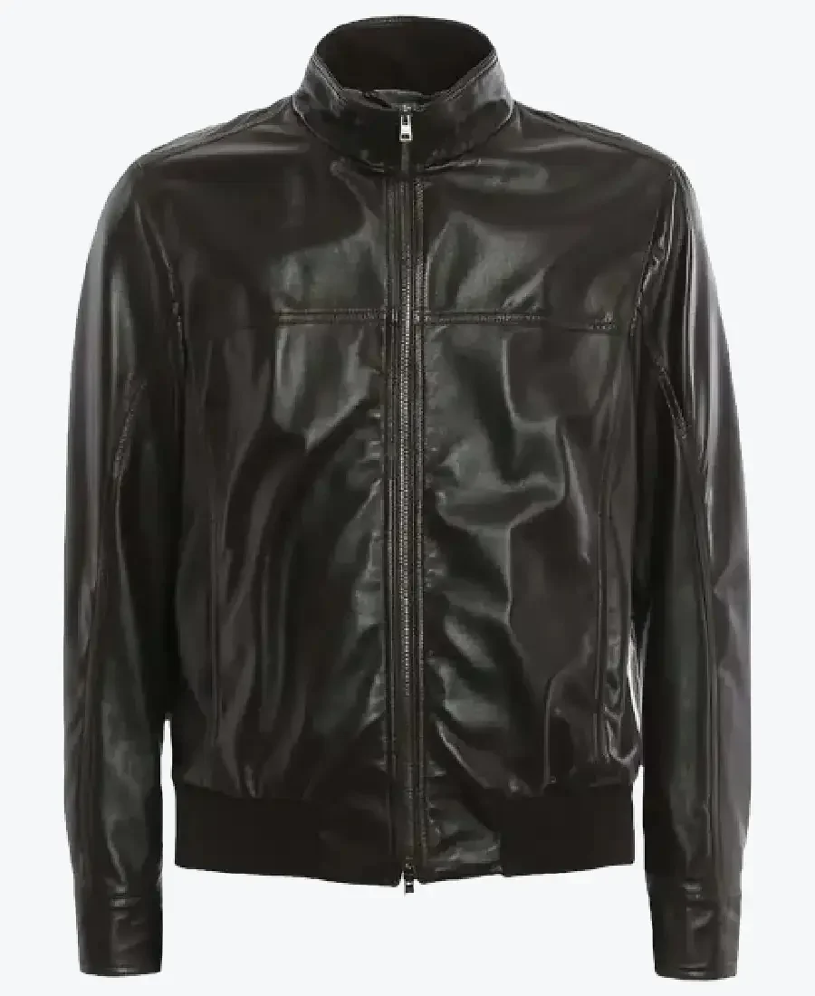 shop the charles mens black bomber leather jacket - rare jackets