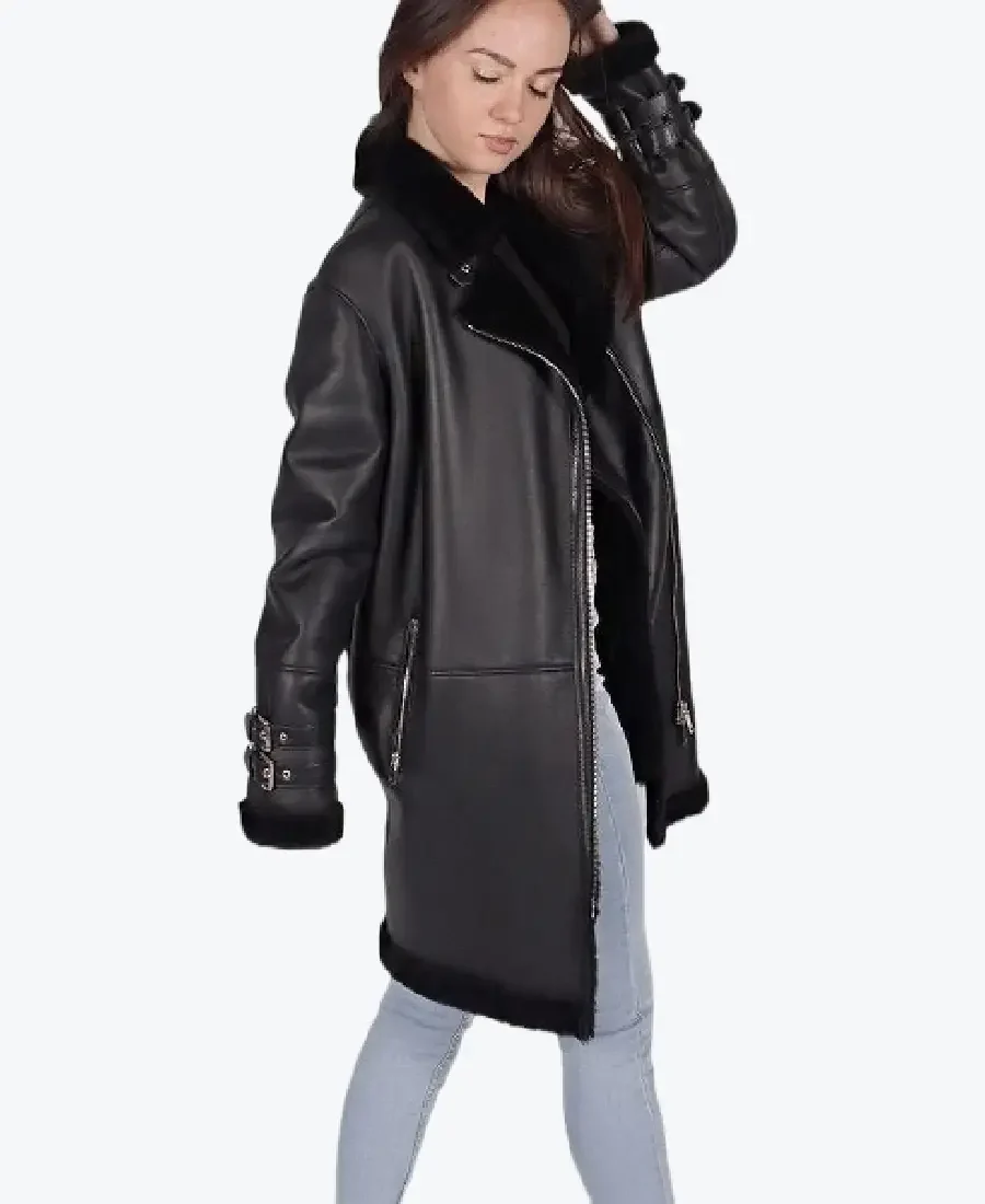 Shop The Shynara Shearling Oversized Coat - Rare Jackets