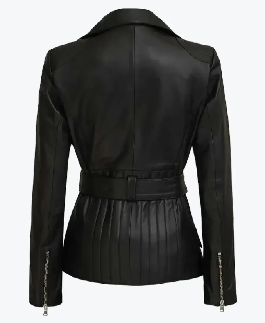 Shop The Women’s Black Asymmetrical Biker Style Leather Jackets Rare Jacket