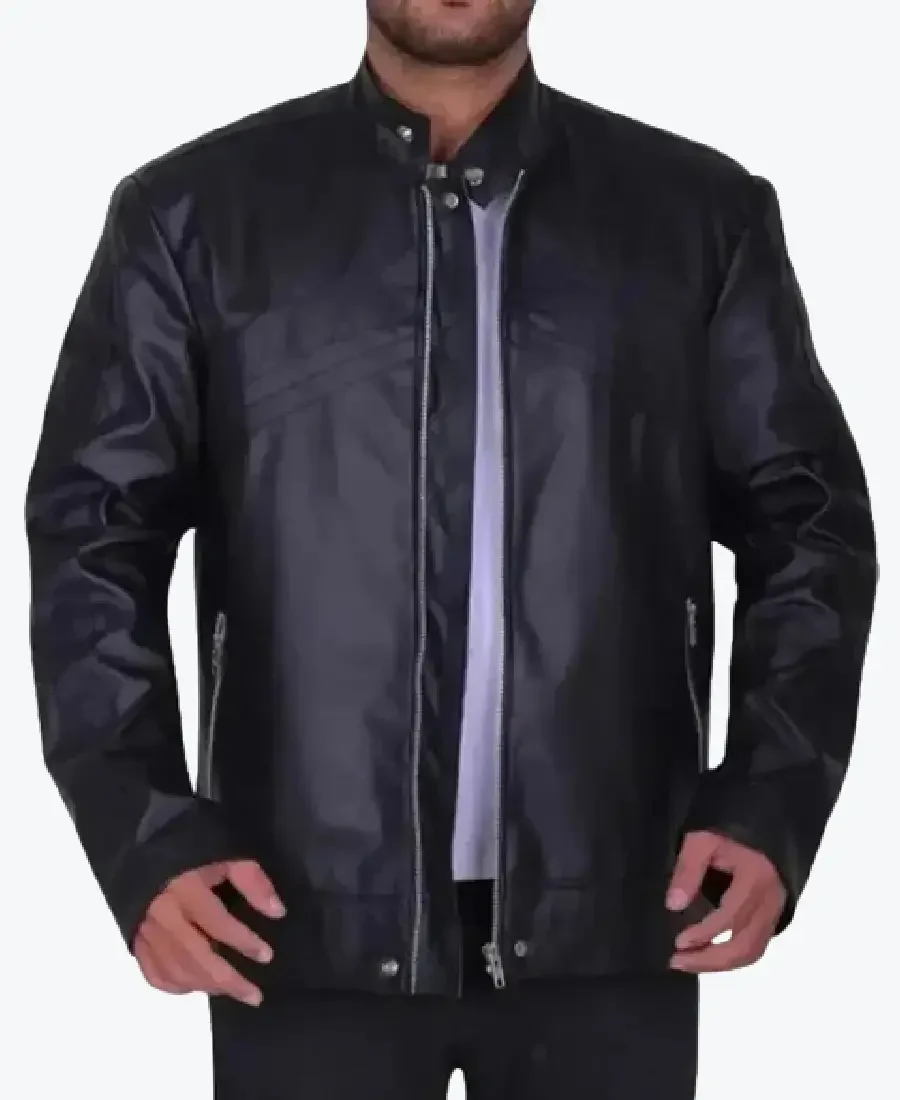 Men's Tommy Flanagan Black Leather Jacket - Rare Jackets