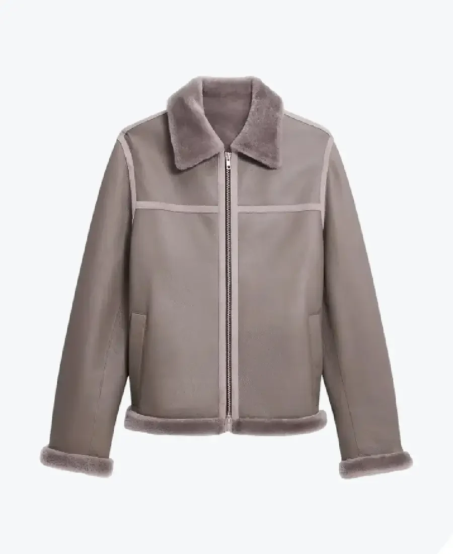 Theory A-Line Shearling Aviator Jacket theory a-line shearling aviator jacket