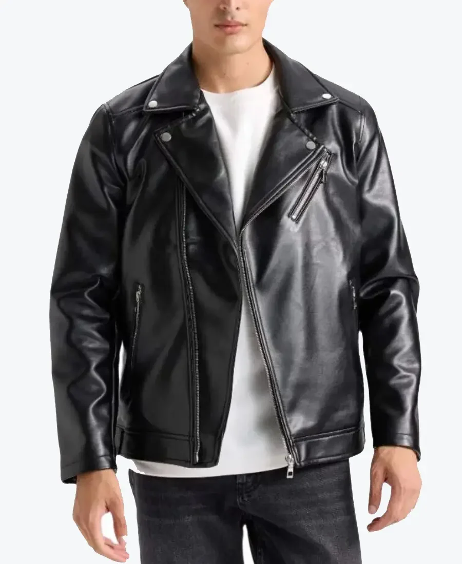 American Black Biker Leather Jacket