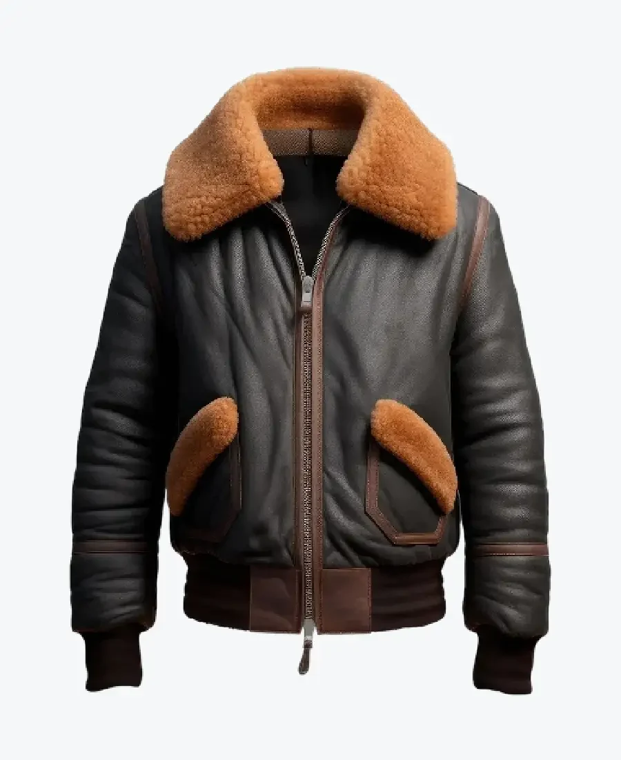 Men’s B3 Bomber Fur Coat Leather Jacket Rare Jacket