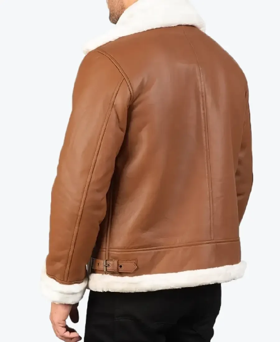 Shop The Men's B-3 Brown Leather Bomber Jackets Rare Jacket