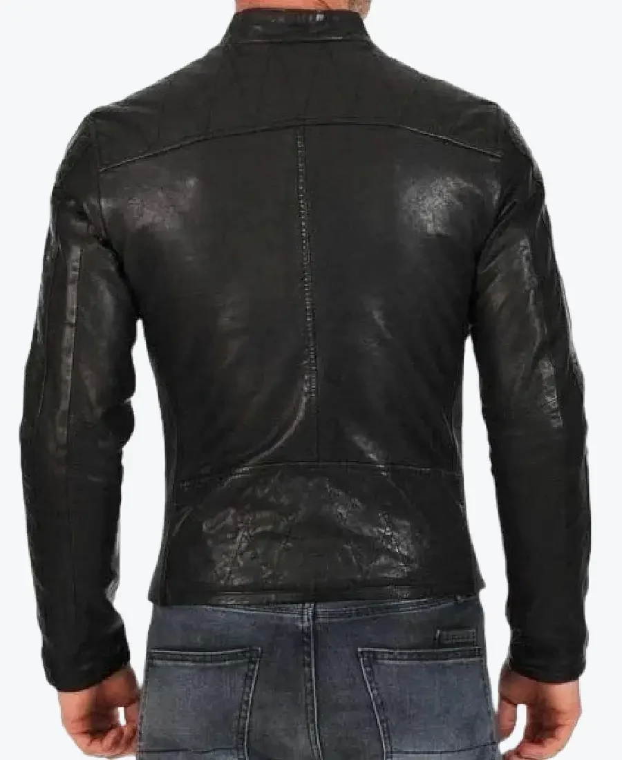 Shop The Men's Black Mobil Cafe Racer Jackets Rare Jacket