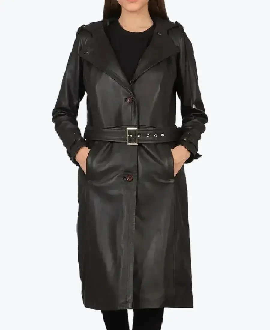 Shop The Women'S Fixon Hooded Black Trench Coat shop the women's fixon hooded black trench coat - rare jackets