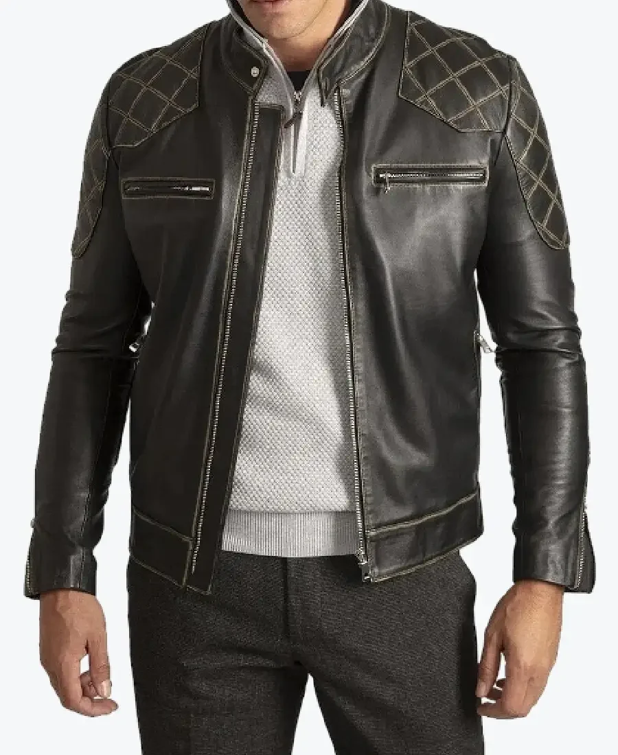 Vintage David Black Leather Biker Jackets vintage david black leather biker jackets rare jacket