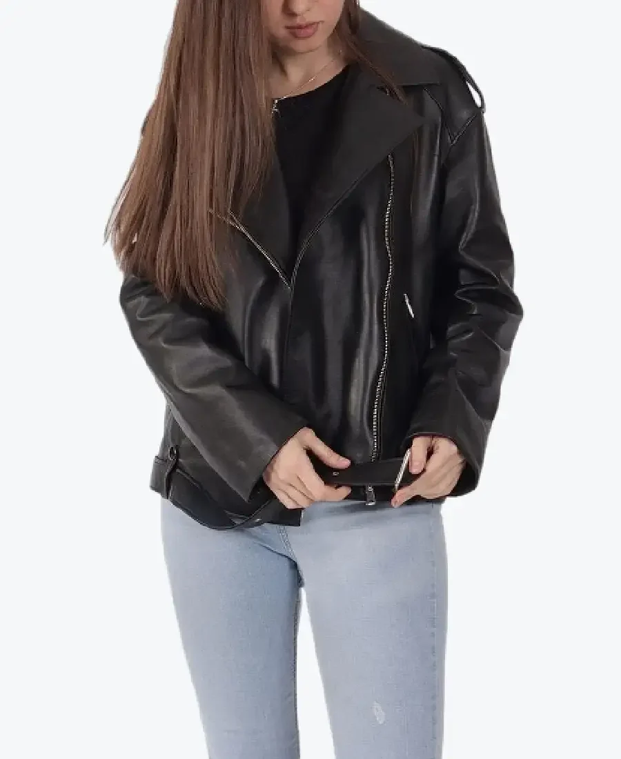 Women Ariana Black Biker Jackets women ariana black biker jackets rare jacket