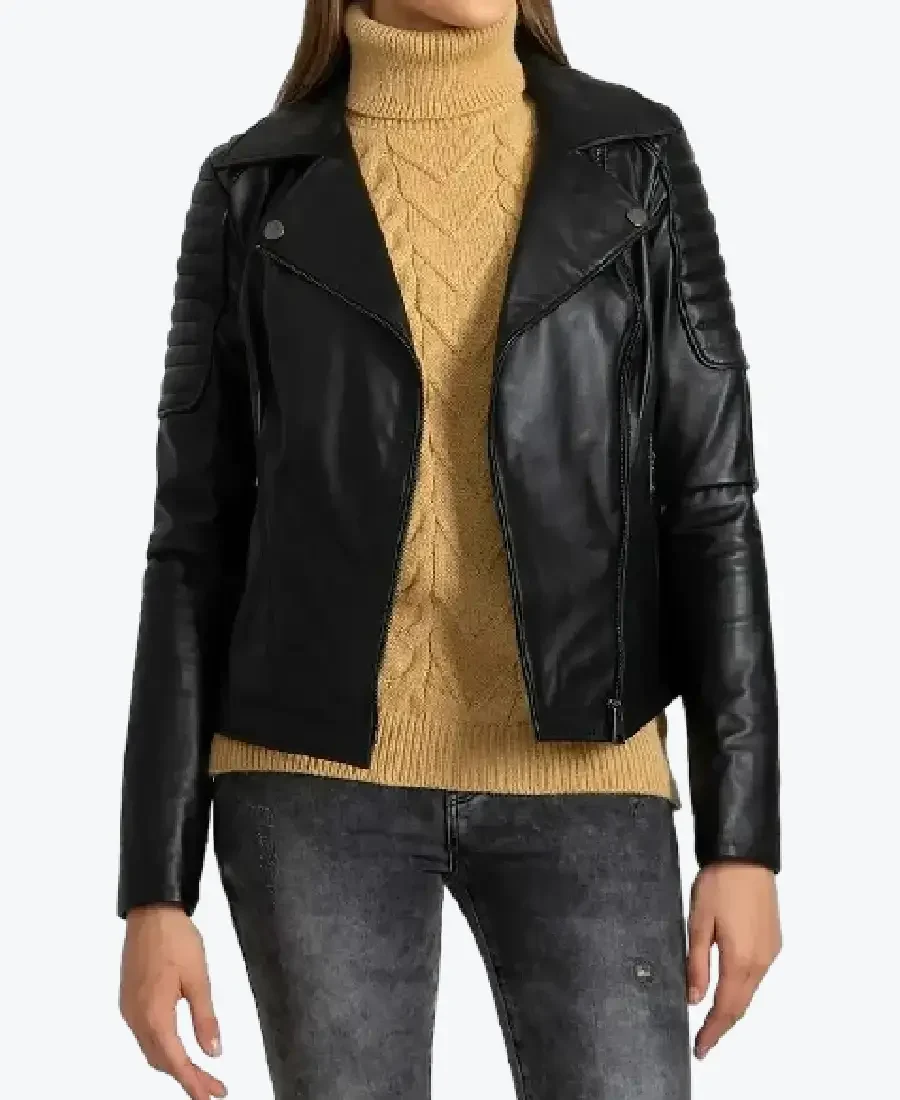 Women Black Quilted Leather Biker Jackets women black quilted leather biker jackets rare jacket