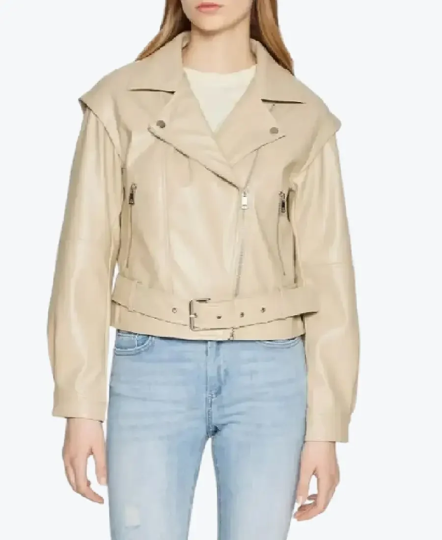 Womens Beige Moto Leather Jackets womens beige moto leather jackets rare jacket