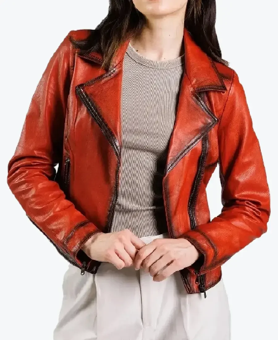 Women’s Millie Orange Biker Leather Jackets women’s millie orange biker leather jackets rare jacket