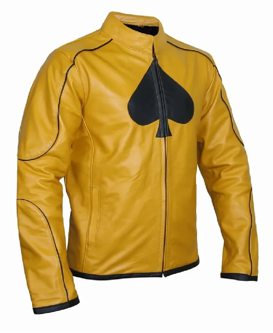 Classy Mustard Yellow Leather Jacket 3 Classy Mustard Yellow Leather Jacket - Image 3