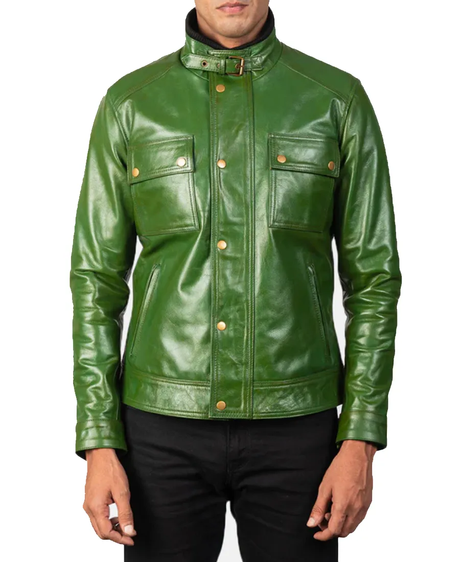 Darren Green Biker Leather Jacket