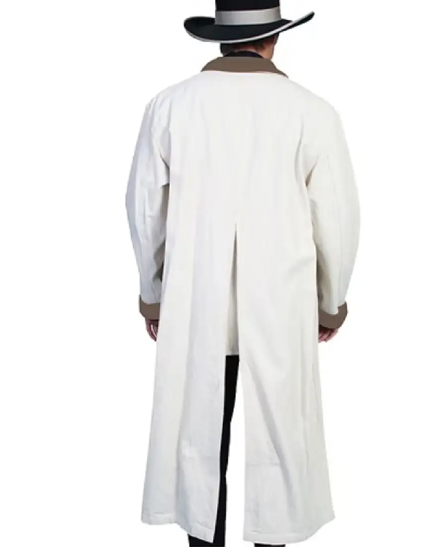 Alternative view of Men's Authentic White Canvas Duster Coat