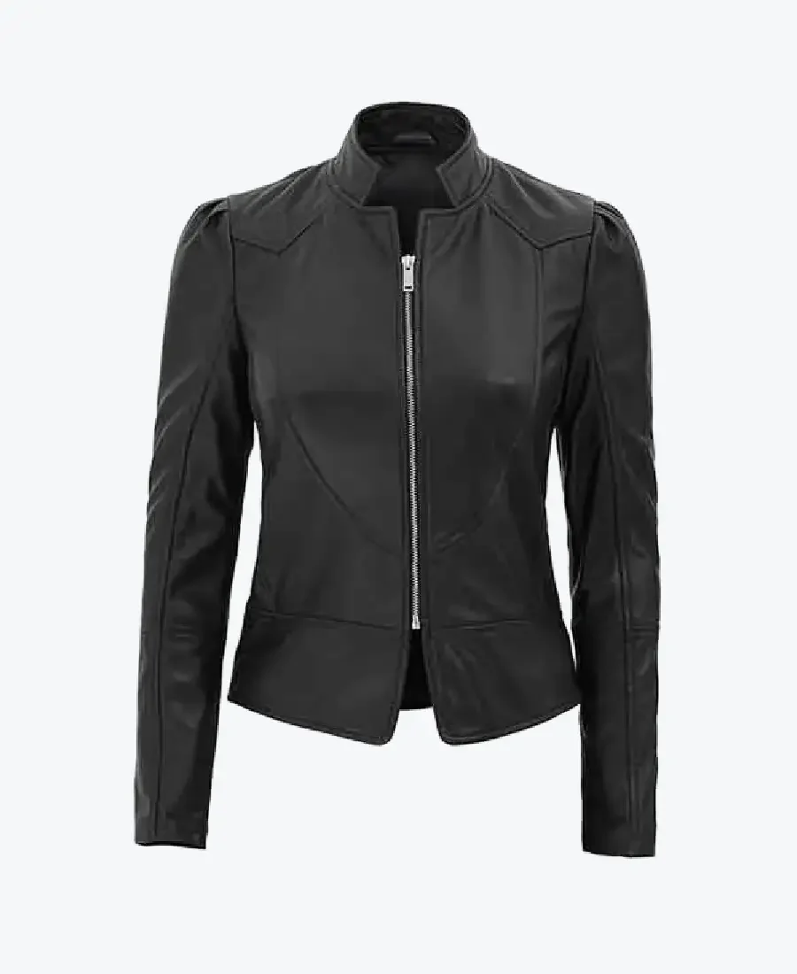 Women’s Black Stylish Leather Jacket - Rare Jackets