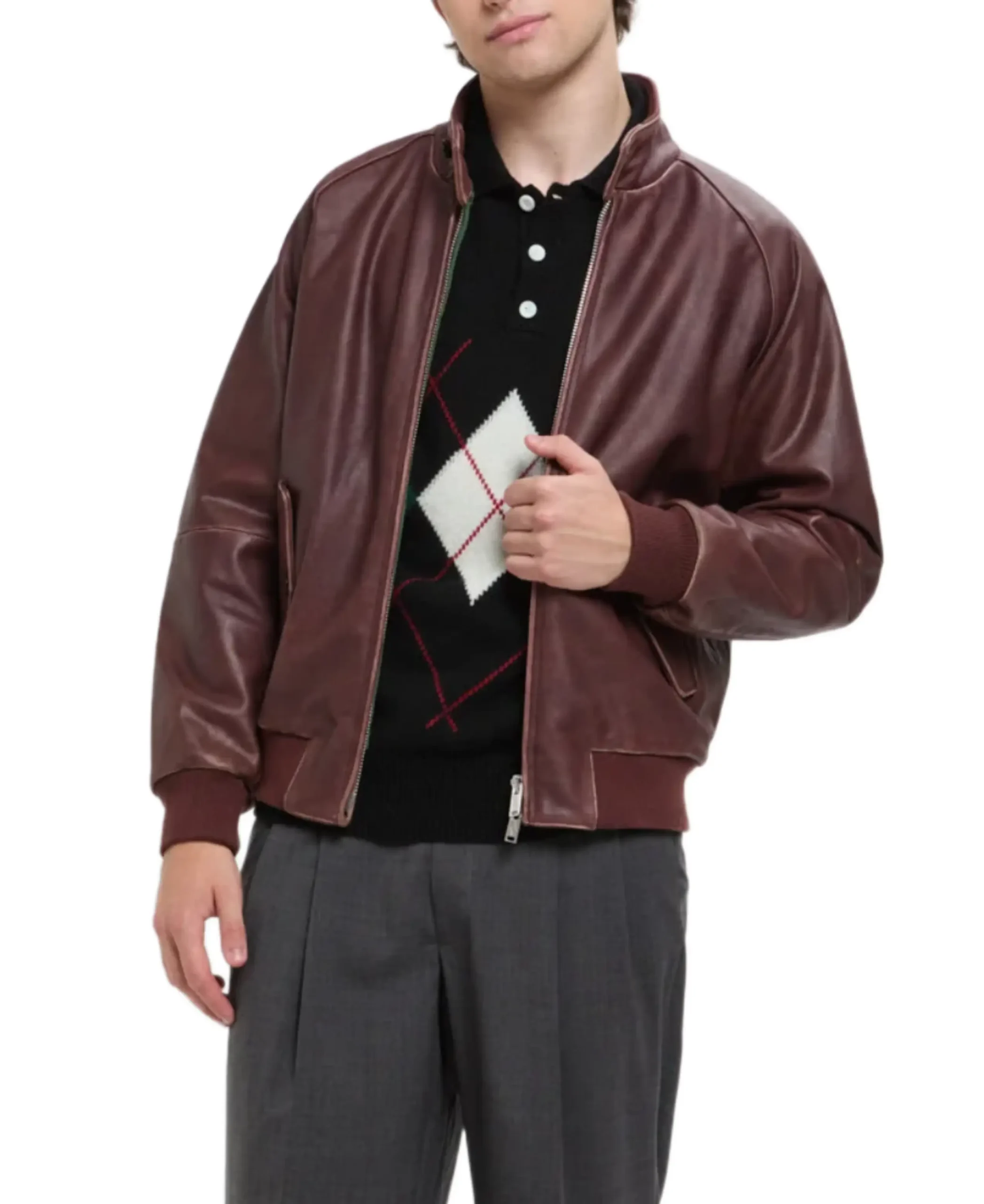 G9 Andorra Maroon Leather Jacket 1 G9 Andorra Maroon Leather Jacket - Trendy Leather Jackets