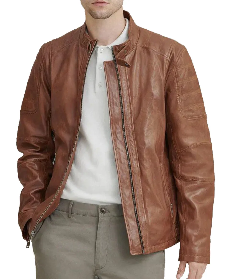 Men'S Brown Classic Leather Jacket 1 Men'S Brown Classic Leather Jacket - Trendy Leather Jackets