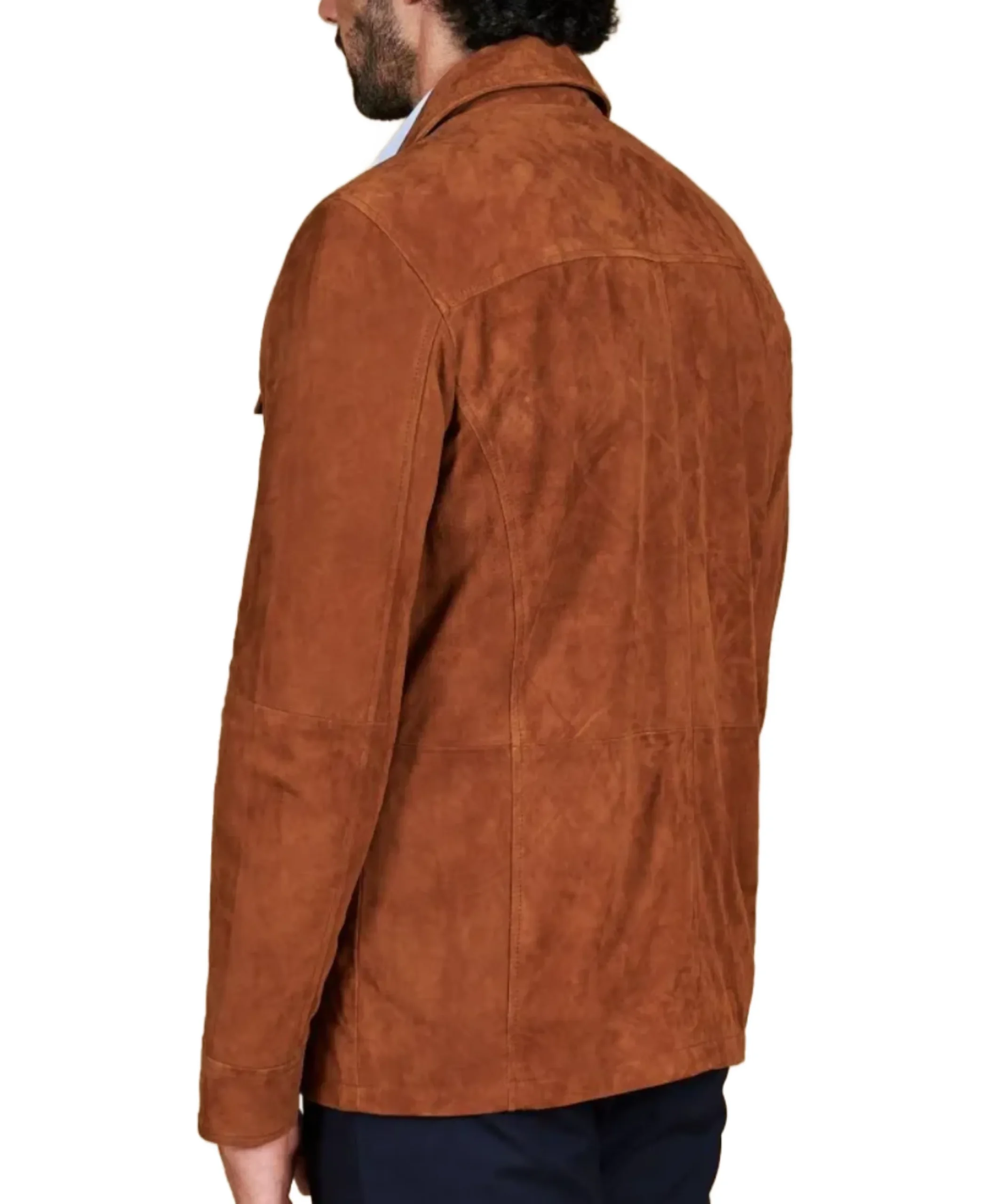 Men'S Saharan Brown Suede Leather Jacket 2 Shop The Men'S Saharan Brown Suede Leather Jacket - Trendy Leather Jackets