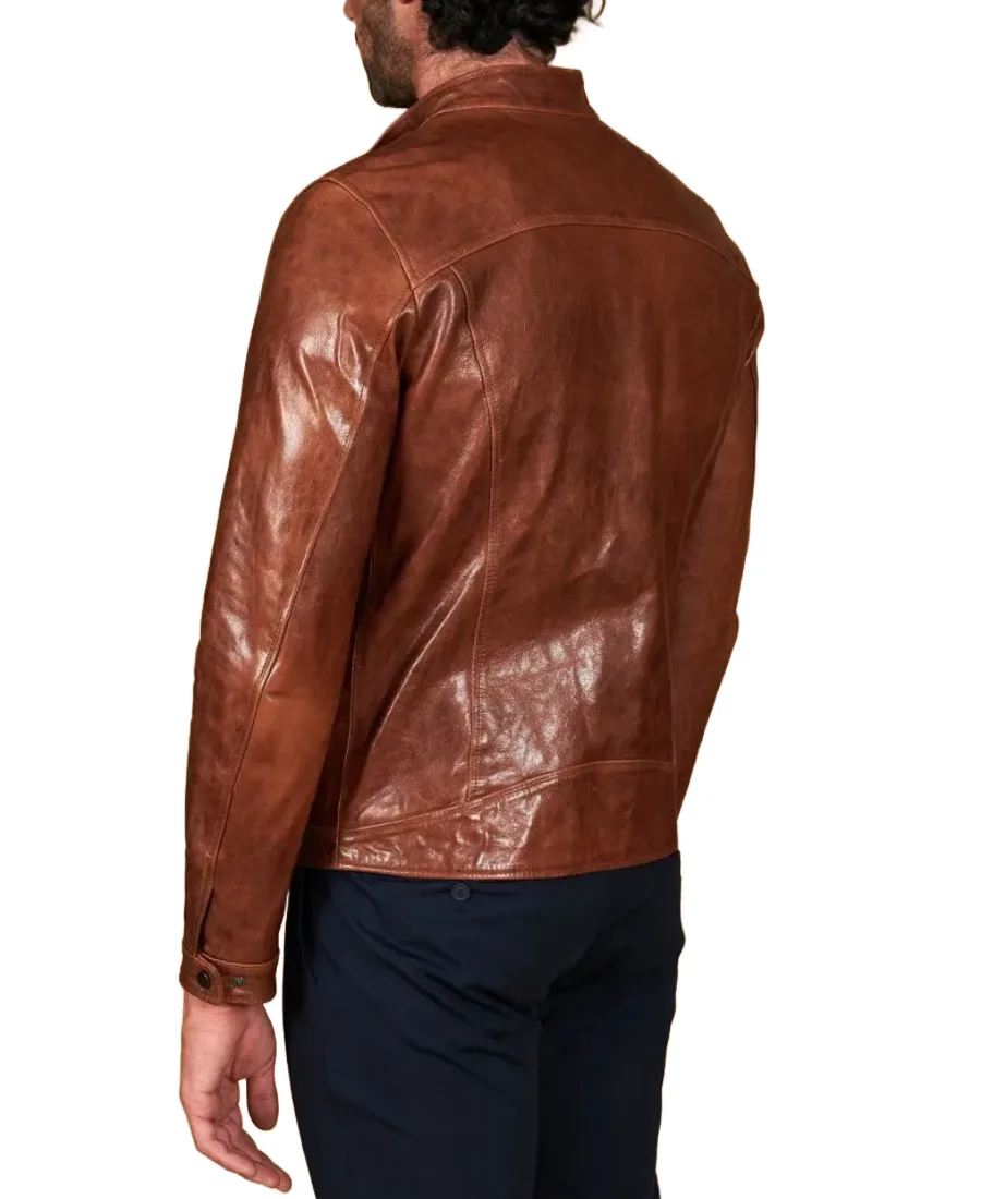 Men'S Brown Biker Vegan Leather Jacket 2 Shop The Men'S Brown Biker Vegan Leather Jacket - Trendy Leather Jackets