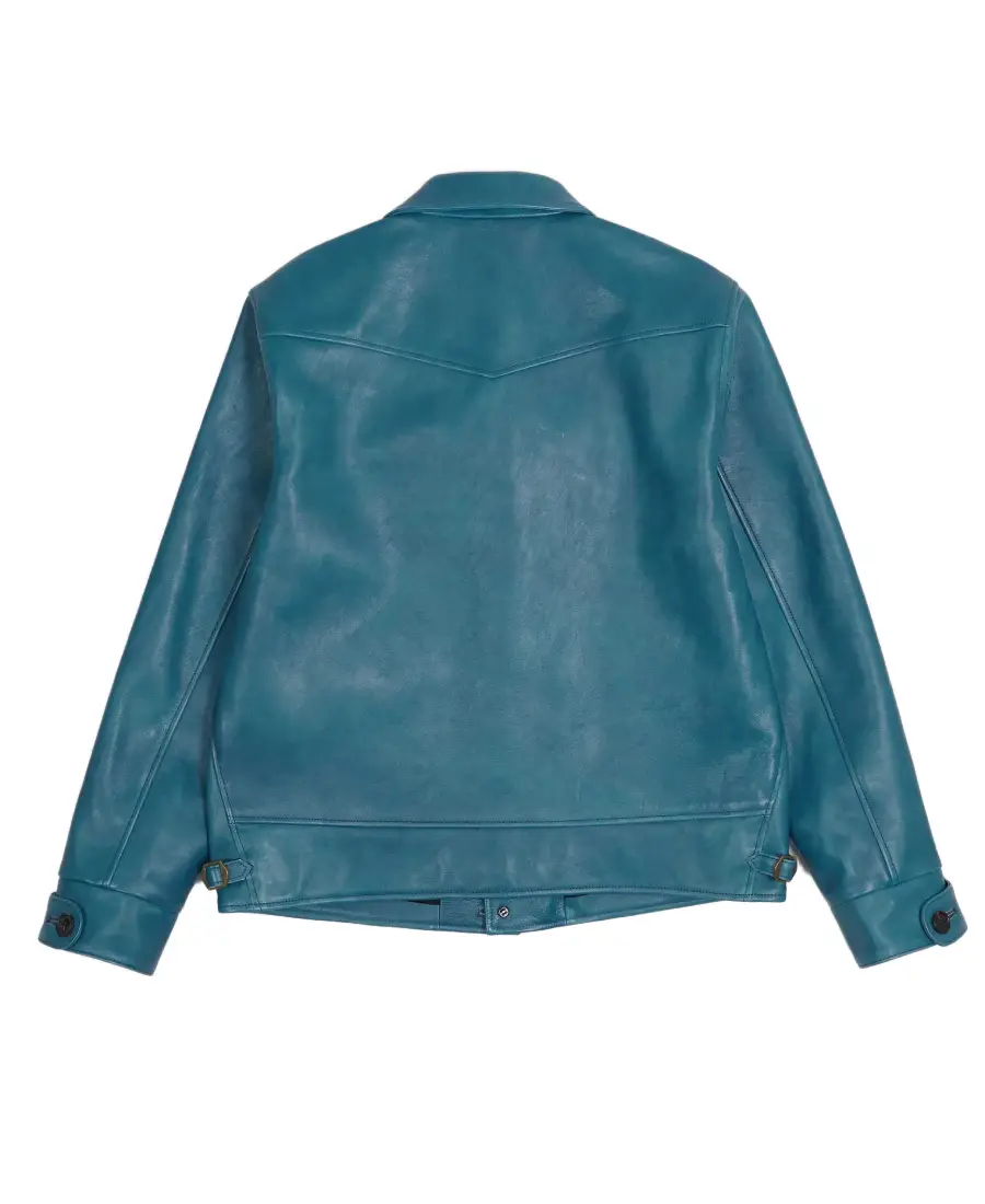 Shop The 1920S Blue Classic Leather Jacket - Trendy Leather Jackets