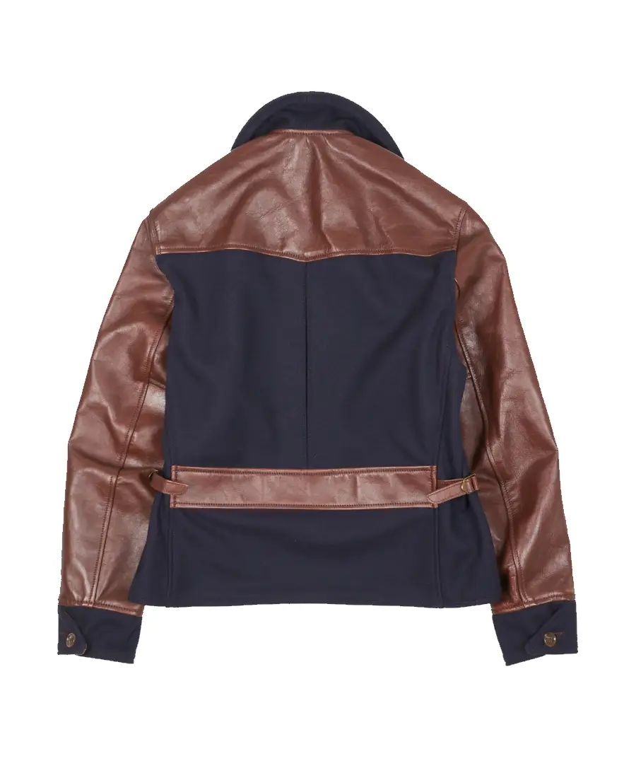 Shop The Men's Brown And Navy Leather Jacket - Trendy Leather Jackets