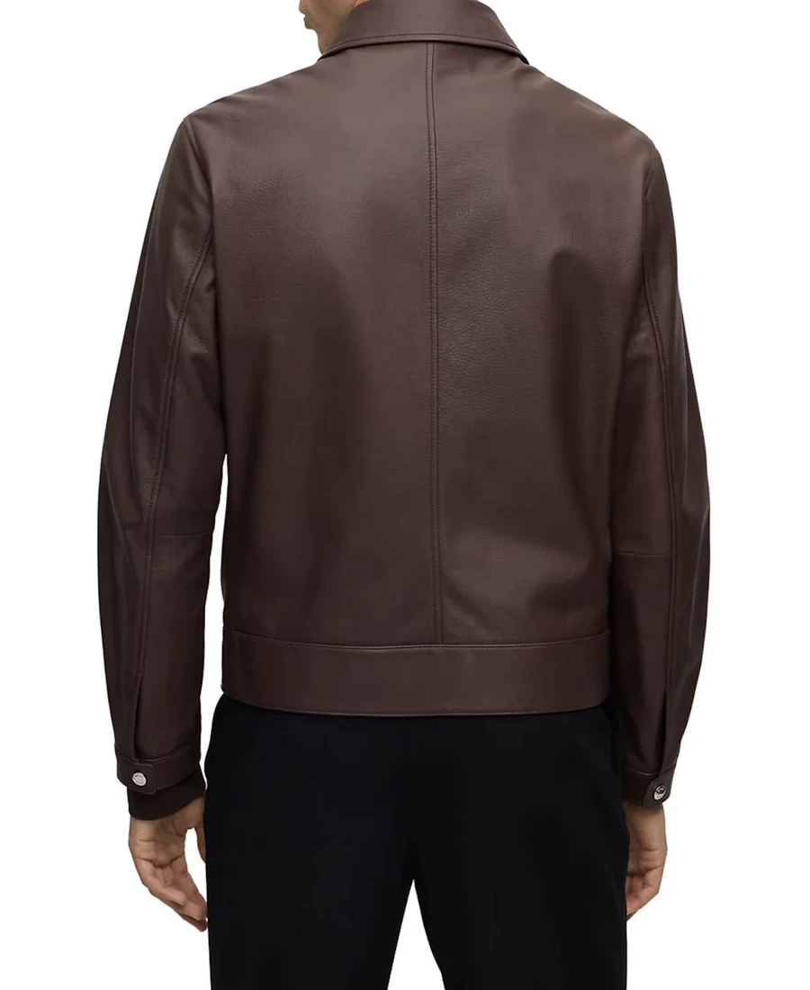 Shop The Men'S Brown Biker Leather Jacket - Trendy Leather Jackets