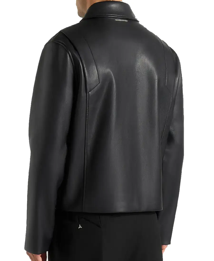 Shop The Men's Pleats Detail Dual Zip Leather Jacket - Trendy Leather Jackets