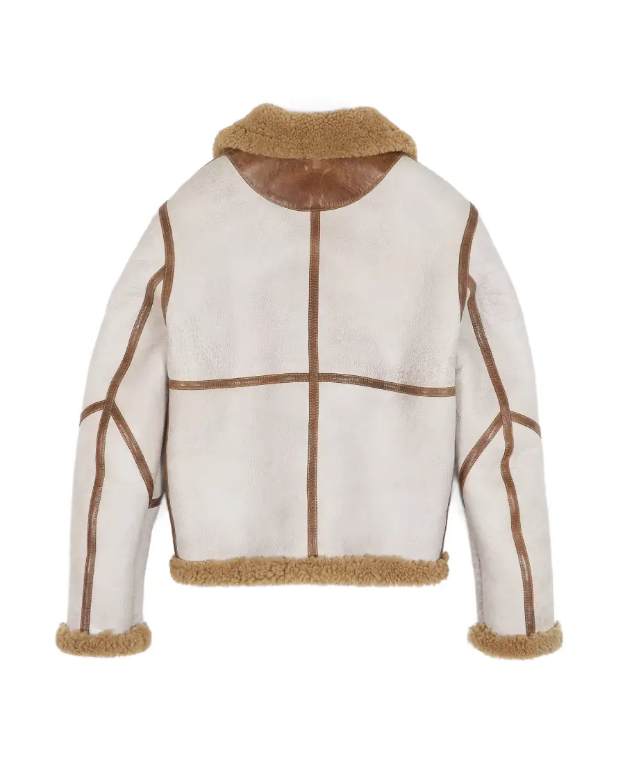 Shop The Men'S White Aviator Bomber Jacket - Trendy Leather Jackets