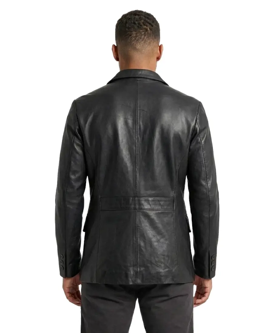 Shop The Premium Black Lambskin Leather Blazer - Trendy Leather Jackets