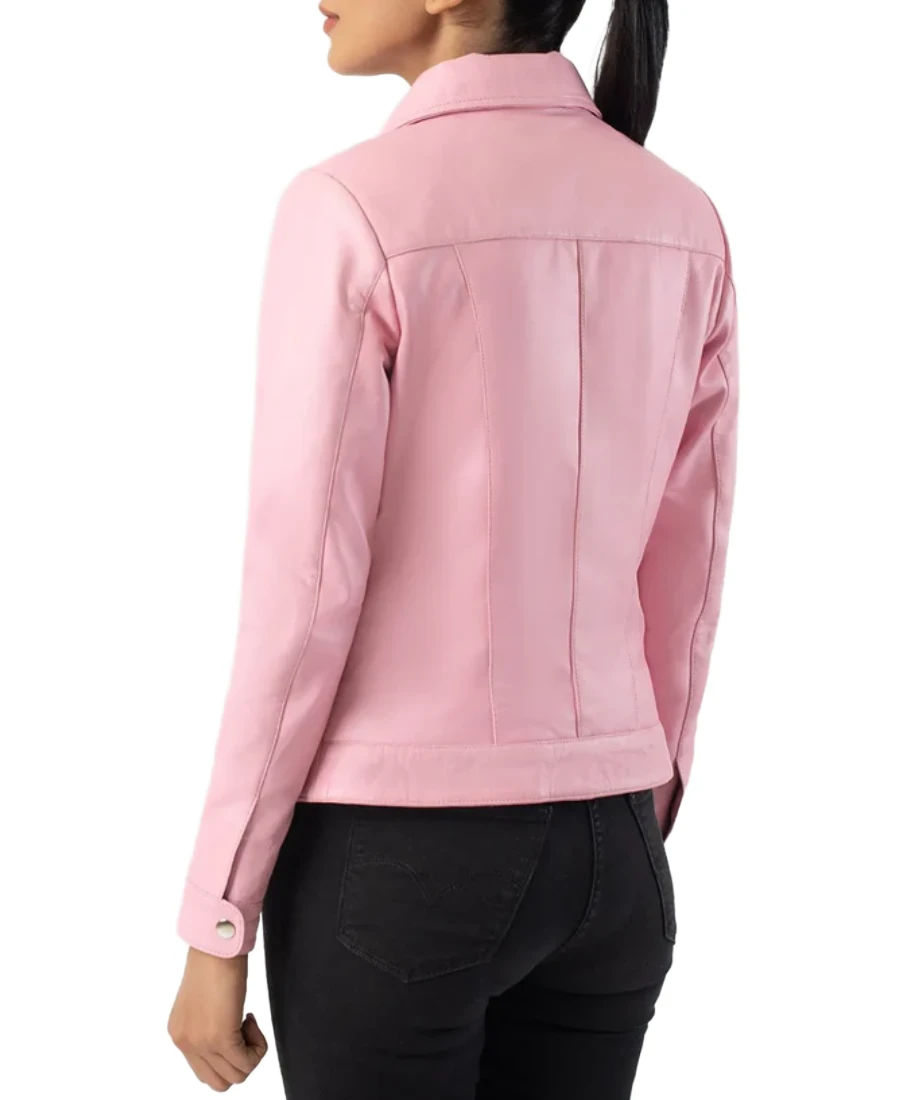 Shop The Women'S Pink Leather Jacket - Trendy Leather Jackets
