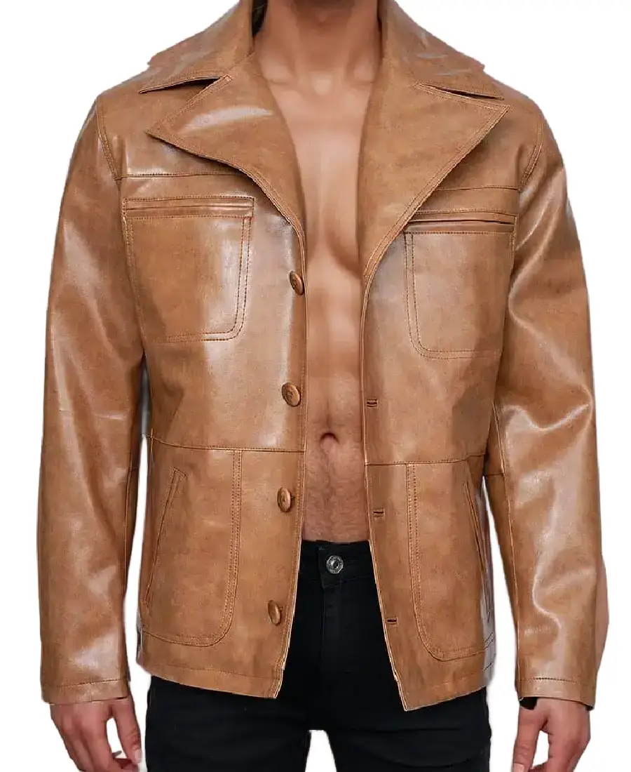 Men's Stylish Brown Durable Leather Jacket - Trendy Leather Jackets