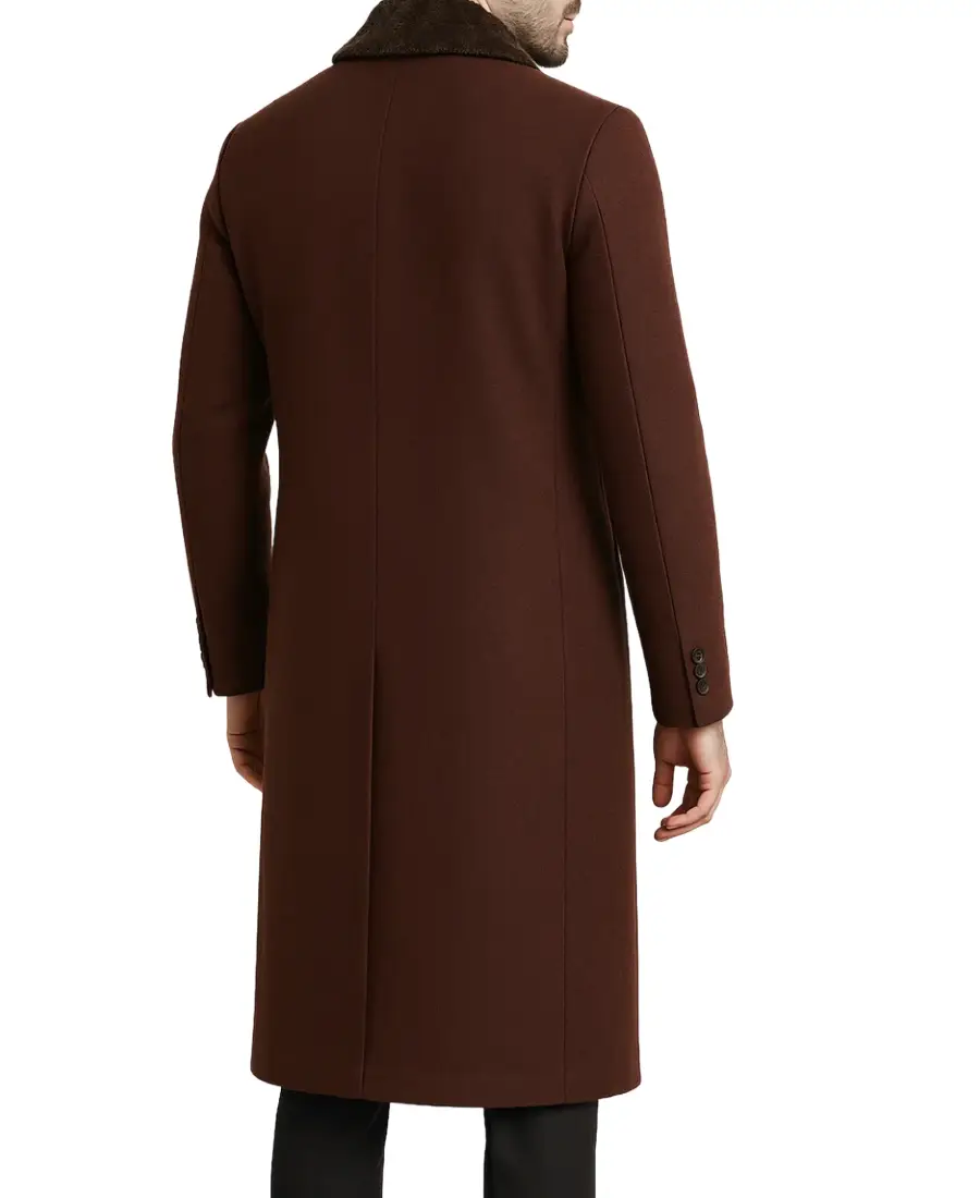 Shop The Men's Javier Brown Single Breasted Wool Coat - Trendy Leather Jackets