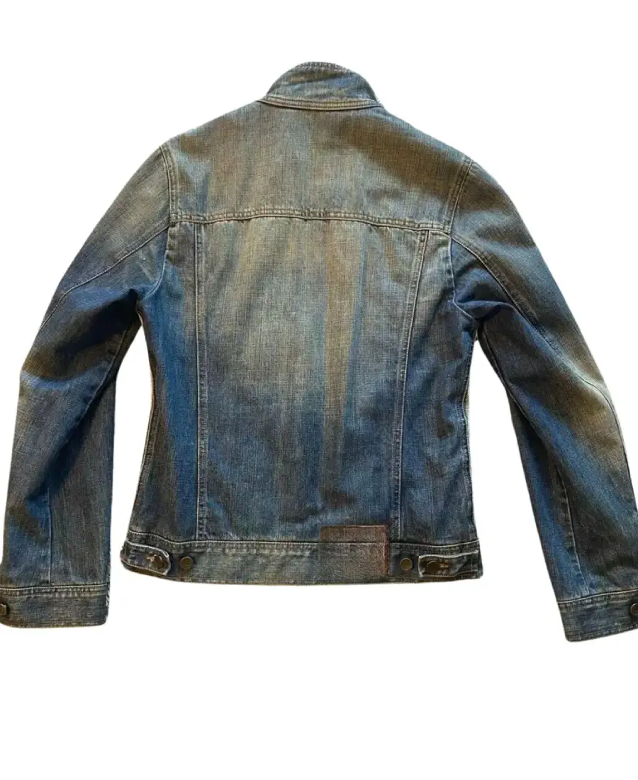 Alternative view of Men's Cowhide Western Cowboy Denim Jacket